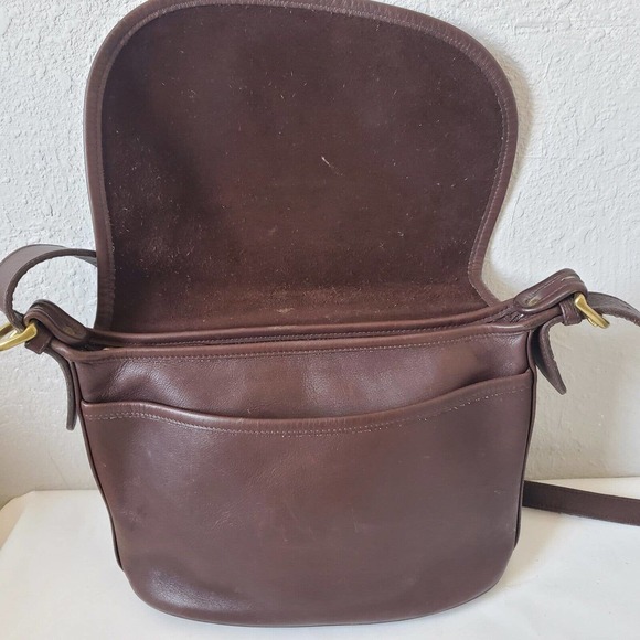 Coach 4150 Fletcher Brown Leather Crossbody Shoulder Flap Bag Vintage - Picture 8 of 15